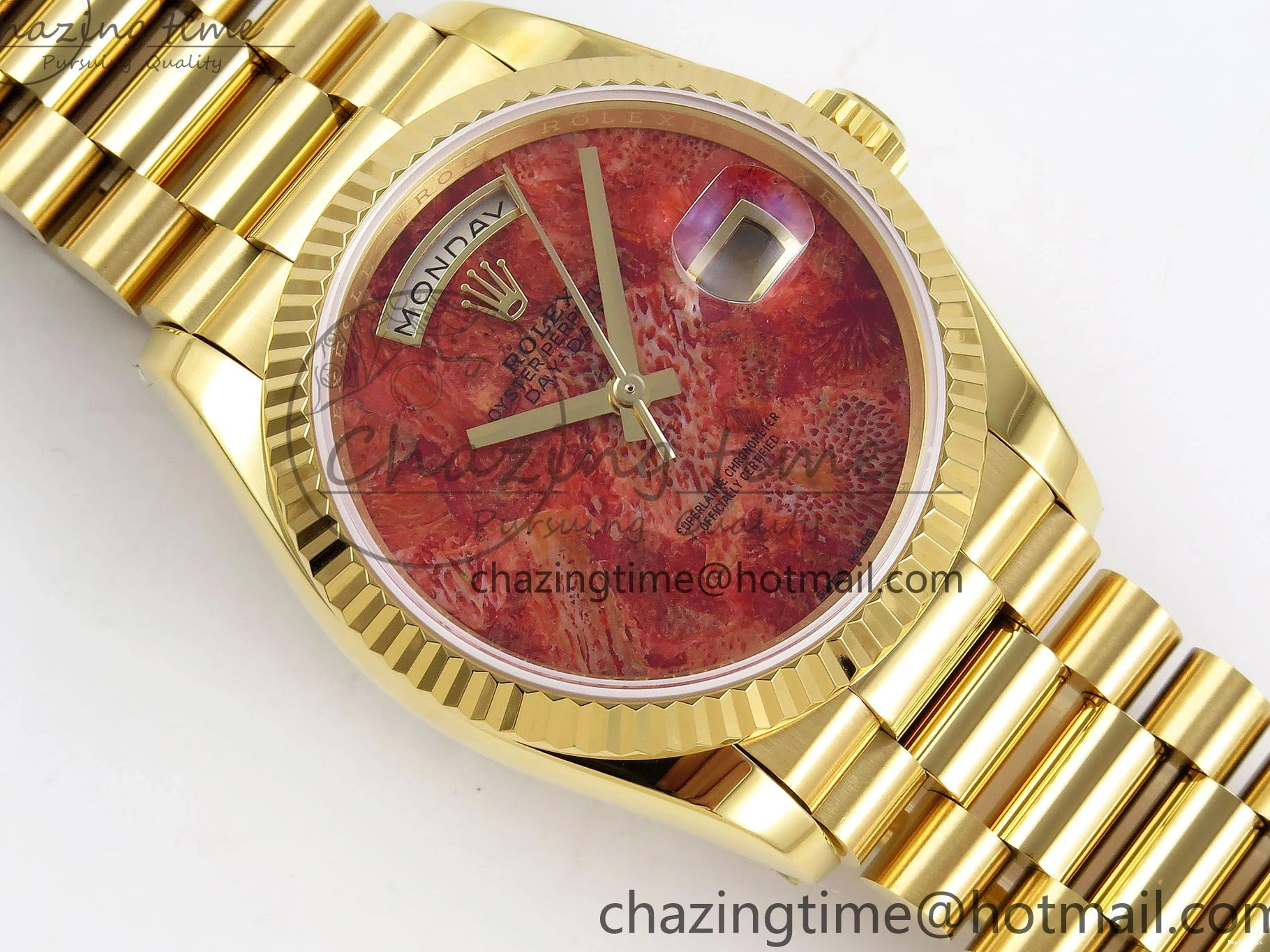 0101 Tailored Day Date 36 YG RAF Best Edition Rock Dial on YG Bracelet A 1384